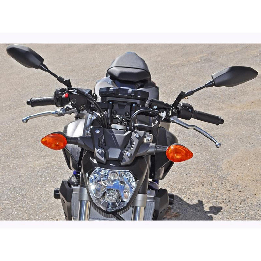 Woodcraft Clipon Adapter Plate w/ Std. Black Bars Yamaha FZ-07 2015-17, MT-07 2018-20