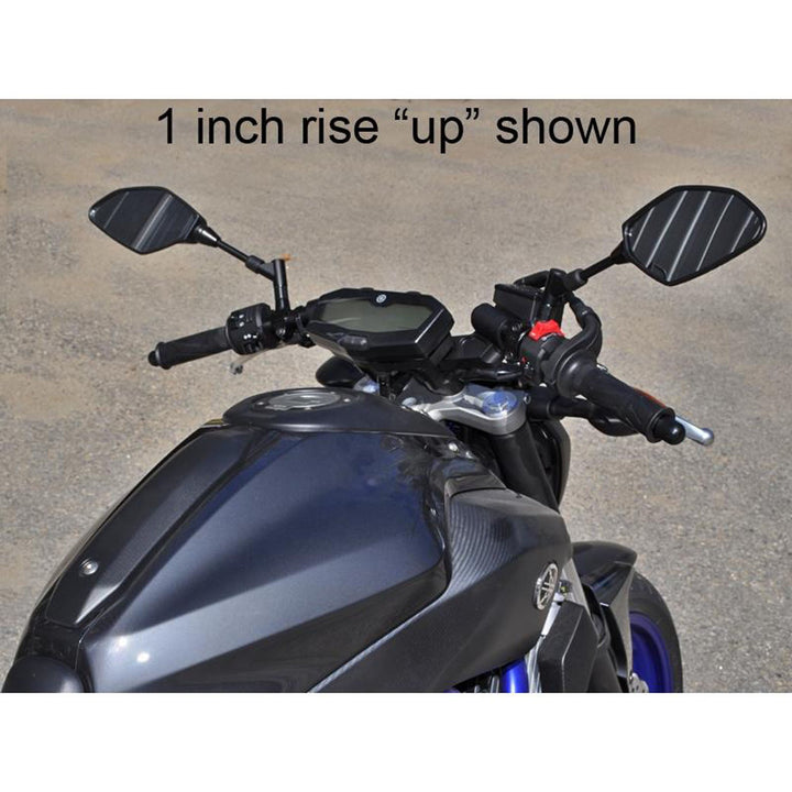 Woodcraft Clipon Adapter Plate w/ Std. Black Bars Yamaha FZ-07 2015-17, MT-07 2018-20