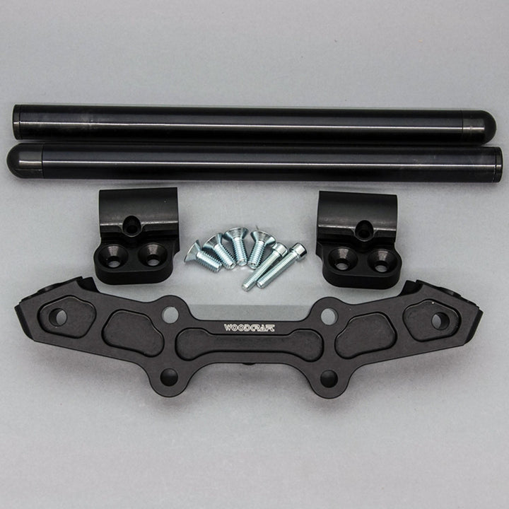 Woodcraft Clipon Adapter Plate w/ Std. Black Bars Yamaha FZ-07 2015-17, MT-07 2018-20