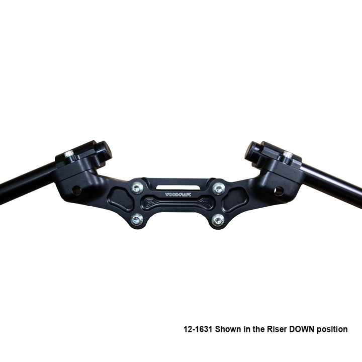 Woodcraft Clipon Adapter Plate w/ XL Black Bars Ducati Monster 821 2014-17