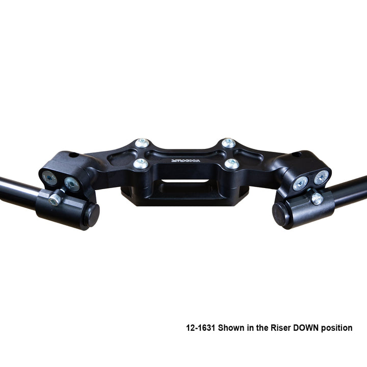 Woodcraft Clipon Adapter Plate w/ XL Black Bars Ducati Monster 821 2014-17