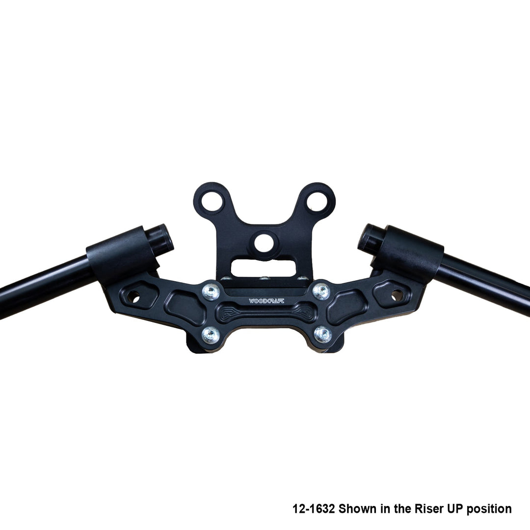 Woodcraft Ducati Monster 1200 2017-21 Clipon Adapter Plate w/Gauge Mount 1.5" Standard Rise