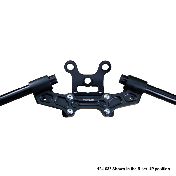 Woodcraft Ducati Monster 1200 2017-21 Clipon Adapter Plate w/Gauge Mount 1.5" Standard Rise