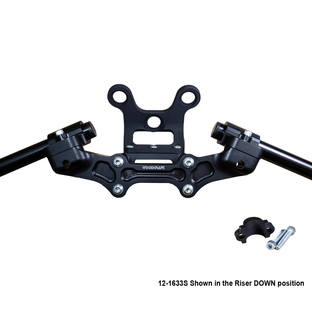Woodcraft Ducati Monster 797/821 2018-21 Clipon Adapter Plate w/Gauge Mount 1.5 inch Standard Rise w/ BXL bars