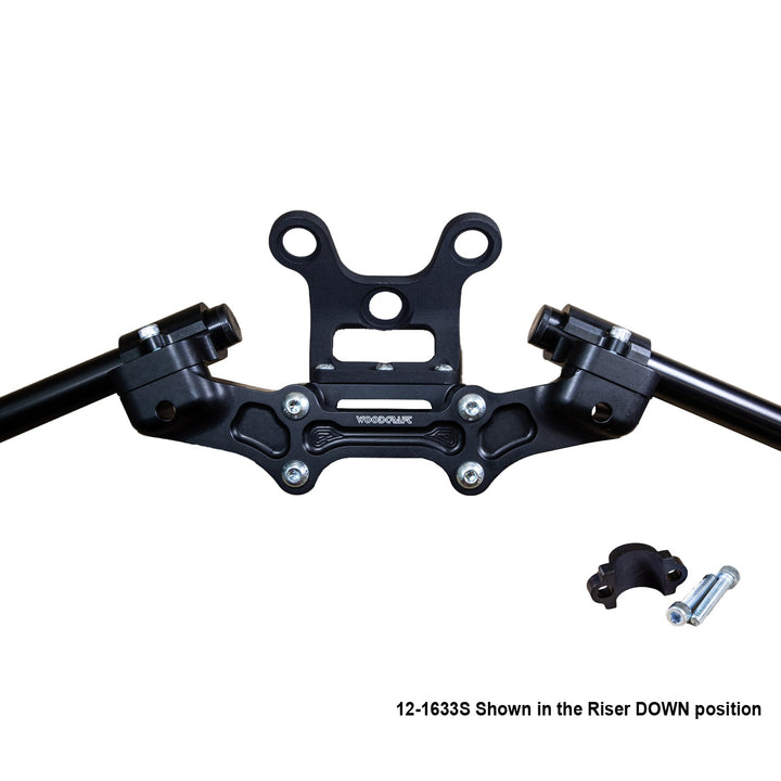 Woodcraft Ducati Monster 797/821 2018-21 Clipon Adapter Plate w/Gauge Mount 1.5 inch Standard Rise w/ BXL bars