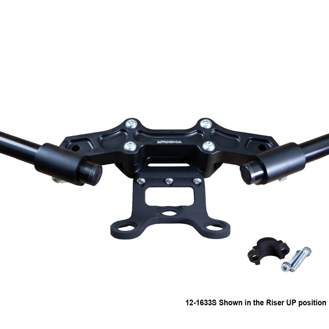 Woodcraft Ducati Monster 797/821 2018-21 Clipon Adapter Plate w/Gauge Mount 1.5 inch Standard Rise w/ BXL bars