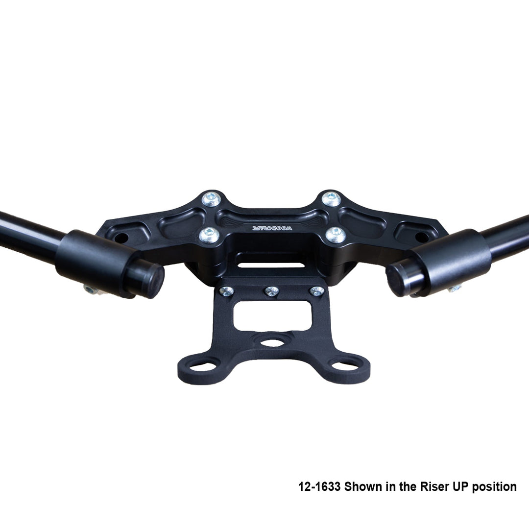 Woodcraft Ducati Monster 797/821 2018-21 Clipon Adapter Plate w/Gauge Mount 1.5 inch Standard Rise w/ BXL bars