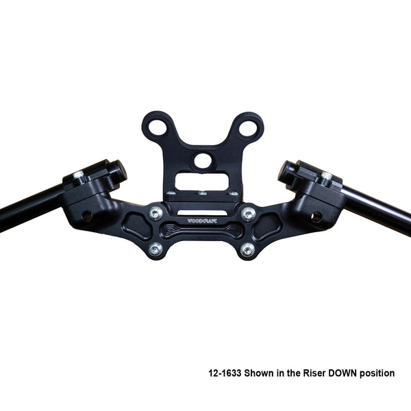 Woodcraft Ducati Monster 797/821 2018-21 Clipon Adapter Plate w/Gauge Mount 1.5 inch Standard Rise w/ BXL bars