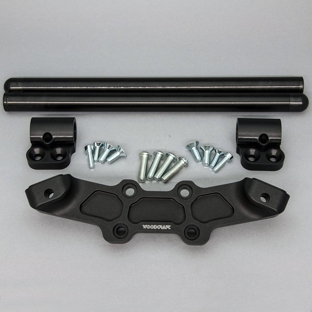Woodcraft Clipon Adapter Plate w/ XL Black Bars Ducati Monster 696/796/1100