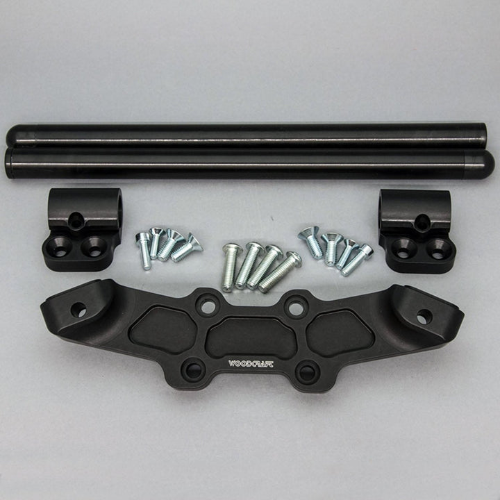 Woodcraft Clipon Adapter Plate w/ XL Black Bars Ducati Monster 696/796/1100