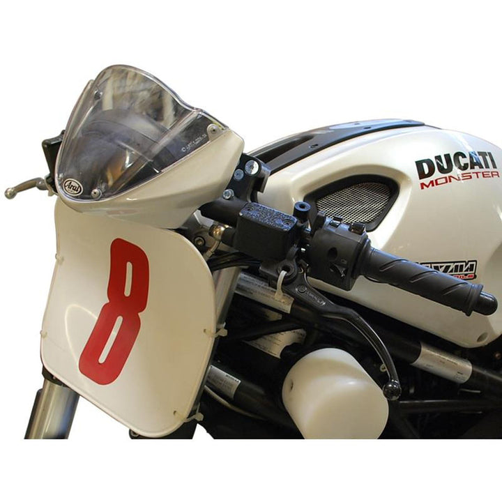 Woodcraft Clipon Adapter Plate w/ XL Black Bars Ducati Monster 696/796/1100