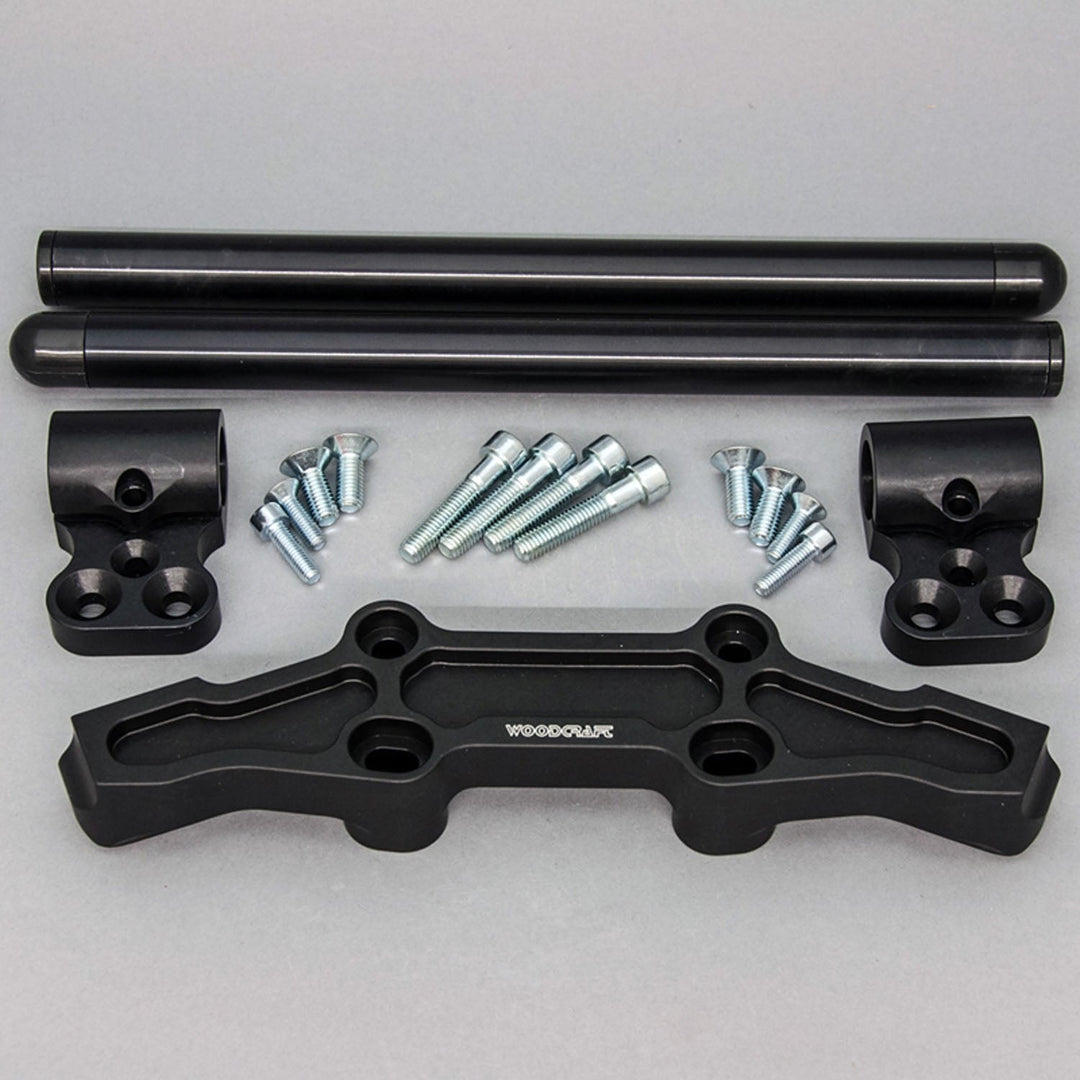 Woodcraft Clipon Adapter Plate w/ Black Bars Kawasaki NINJA 650 2006-2016, ER6N 2009-2011