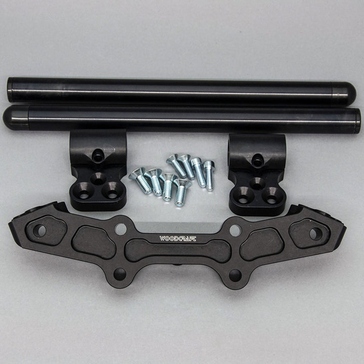 Woodcraft Clipon Adapter Plate w/ Std. Black Bars Yamaha FZ-07 2015-17, MT-07 2018-20