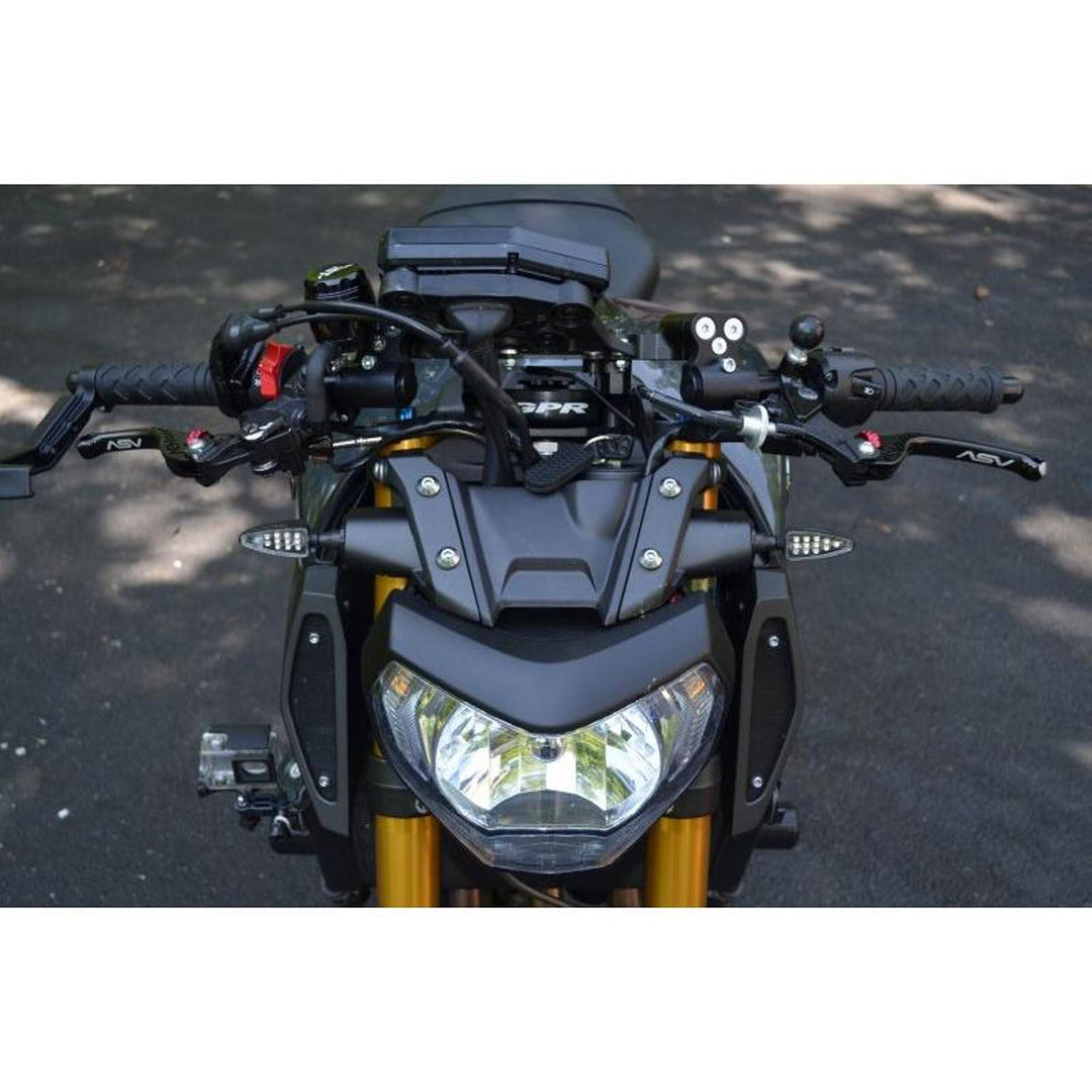Woodcraft Clipon Adapter Plate w/ Std. Black Bars Yamaha FZ-09 2014-16, XSR900 2016-2021, FJ-09 2015-2016