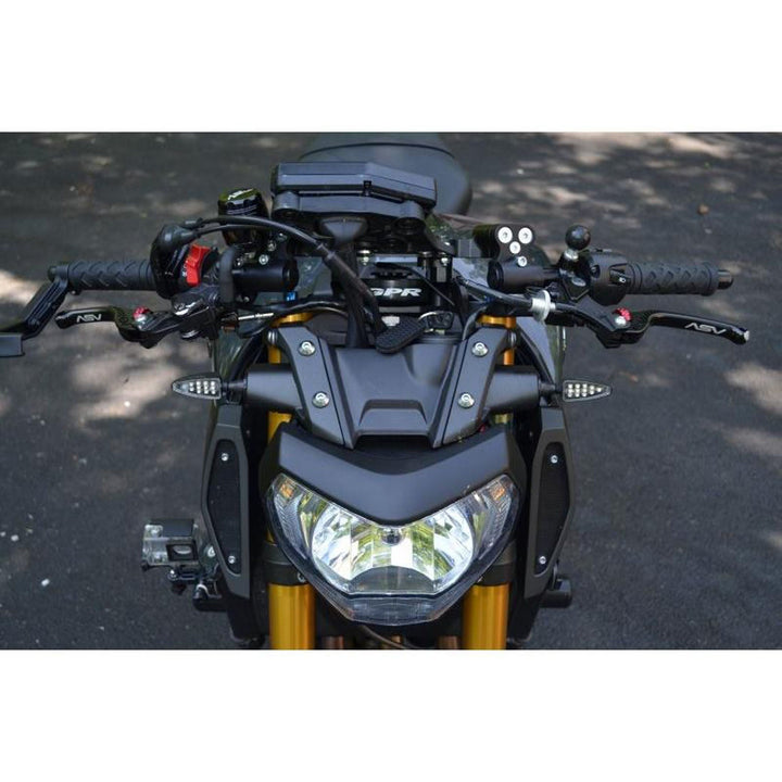 Woodcraft Clipon Adapter Plate w/ Std. Black Bars Yamaha FZ-09 2014-16, XSR900 2016-2021, FJ-09 2015-2016