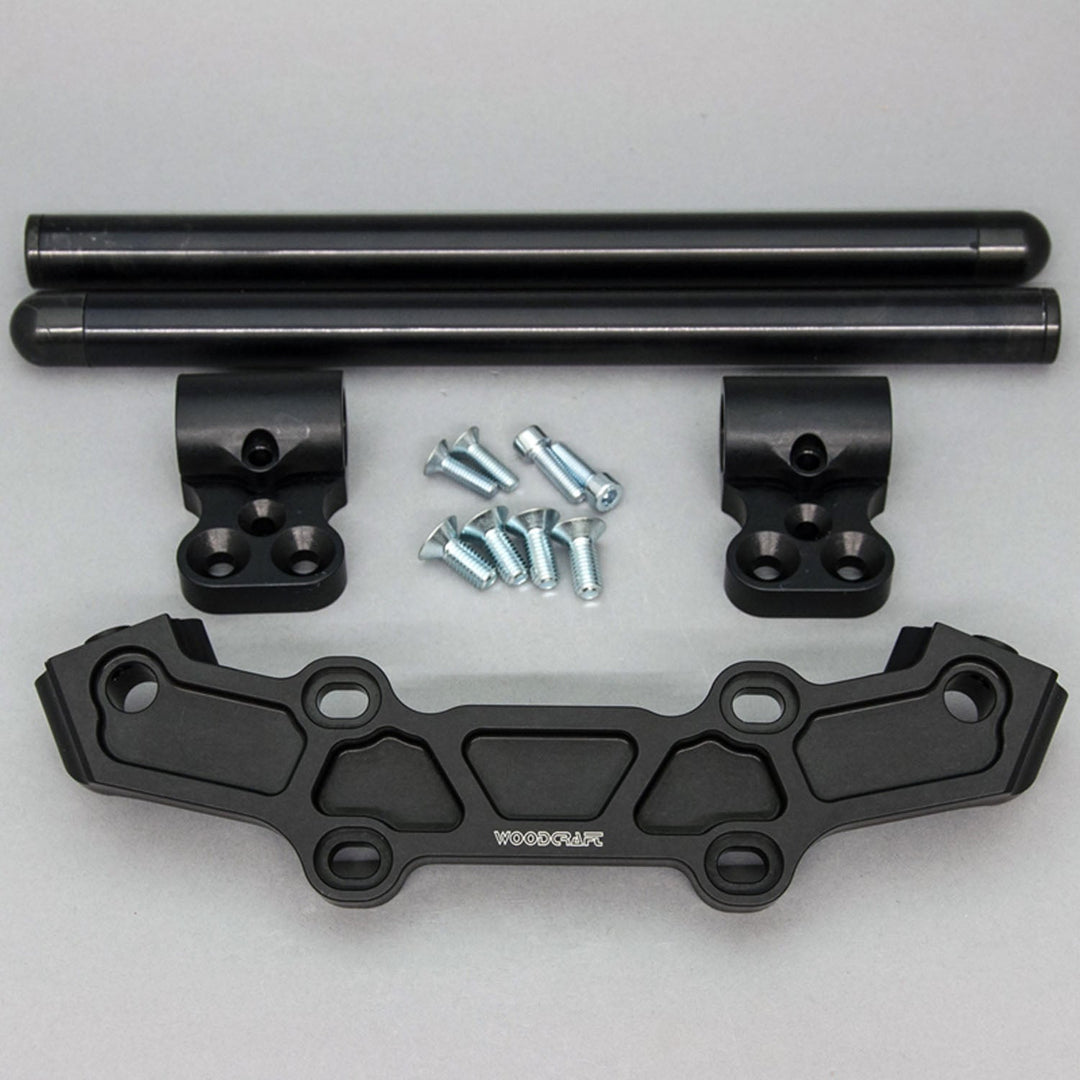 Woodcraft Clipon Adapter Plate w/ XL Black Bars Yamaha 2017 FZ-09, MT-09, XSR900 2022-25