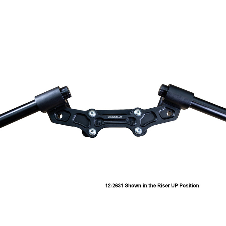 Woodcraft Clipon Adapter Plate w/ XL Black Bars Ducati Monster 821 2014-17