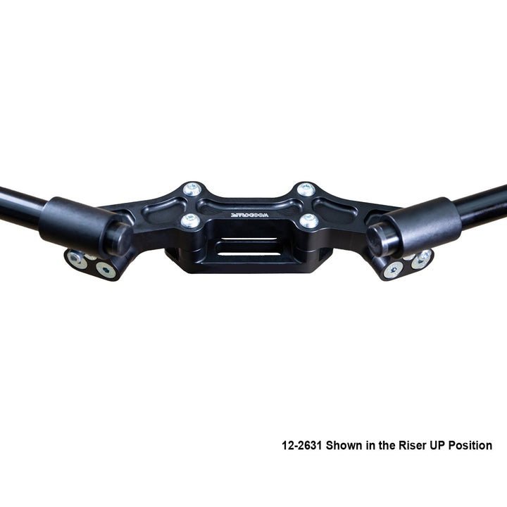Woodcraft Clipon Adapter Plate w/ XL Black Bars Ducati Monster 821 2014-17