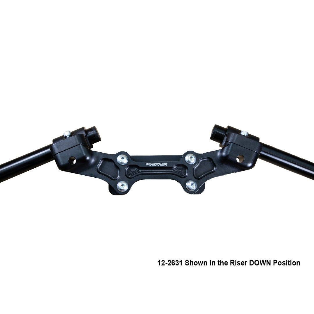 Woodcraft Clipon Adapter Plate w/ XL Black Bars Ducati Monster 821 2014-17