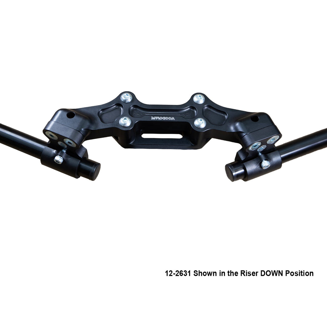 Woodcraft Clipon Adapter Plate w/ XL Black Bars Ducati Monster 821 2014-17