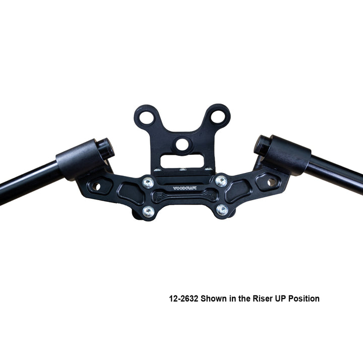Woodcraft Ducati Monster 1200 2017-21 Clipon Adapter Plate w/Gauge Mount 1.5" Standard Rise