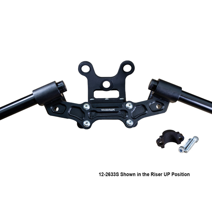 Woodcraft Ducati Monster 797/821 2018-21 Clipon Adapter Plate w/Gauge Mount 1.5 inch Standard Rise w/ BXL bars