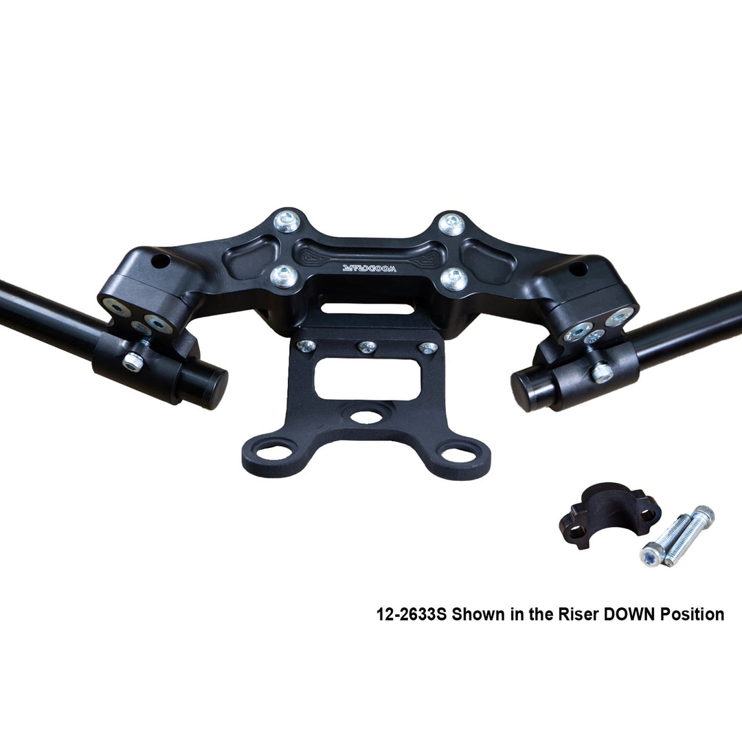 Woodcraft Ducati Monster 797/821 2018-21 Clipon Adapter Plate w/Gauge Mount 1.5 inch Standard Rise w/ BXL bars