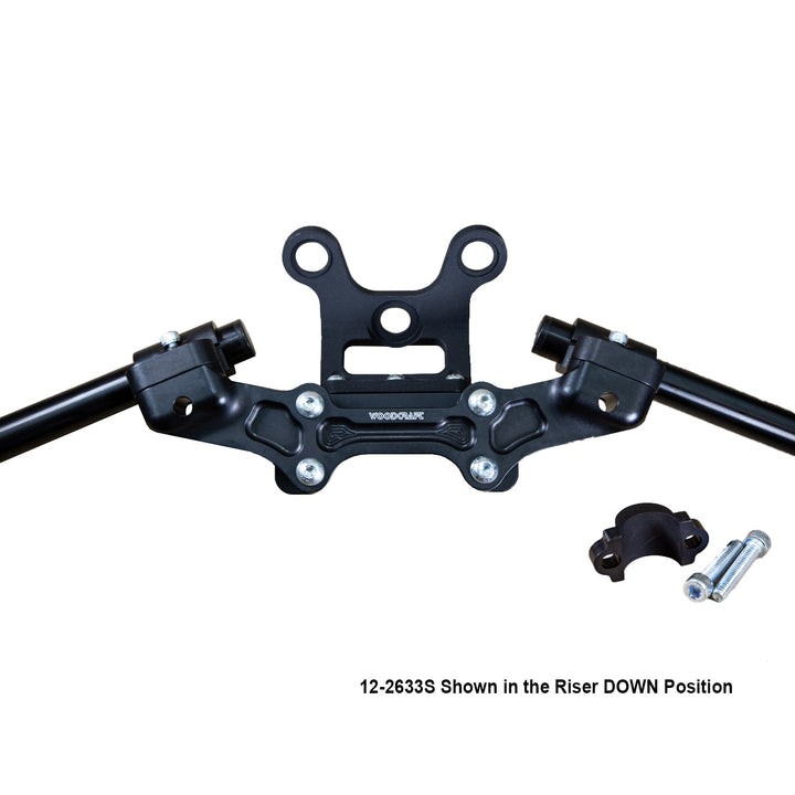 Woodcraft Ducati Monster 797/821 2018-21 Clipon Adapter Plate w/Gauge Mount 1.5 inch Standard Rise w/ BXL bars