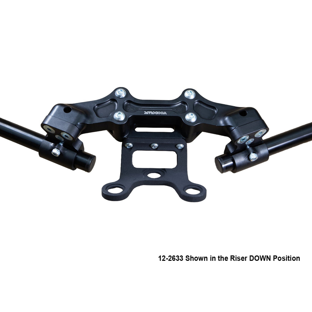 Woodcraft Ducati Monster 797/821 2018-21 Clipon Adapter Plate w/Gauge Mount 1.5 inch Standard Rise w/ BXL bars