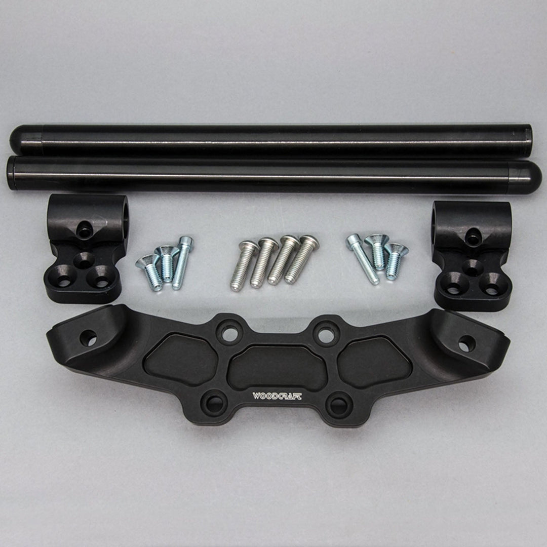 Woodcraft Clipon Adapter Plate w/ XL Black Bars Ducati Monster 696/796/1100