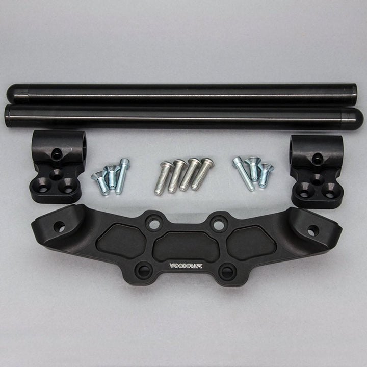Woodcraft Clipon Adapter Plate w/ XL Black Bars Ducati Monster 696/796/1100