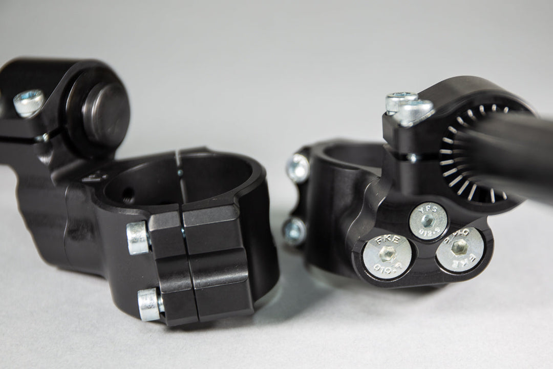 Woodcraft 35mm Adjustable Angle Side Mount Clip-on Riser set w/bars, Reservoir mount and hose Suzuki GSXR600/750