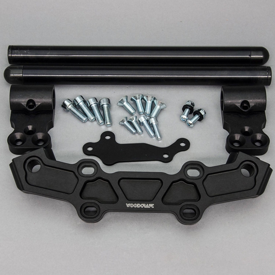 Woodcraft Clipon Adapter Plate w/ Std. Black Bars Yamaha FZ-09 2014-16, XSR900 2016-2021, FJ-09 2015-2016