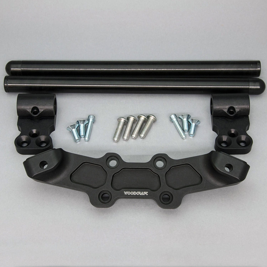 Woodcraft Clipon Adapter Plate w/ XL Black Bars Ducati Monster 696/796/1100