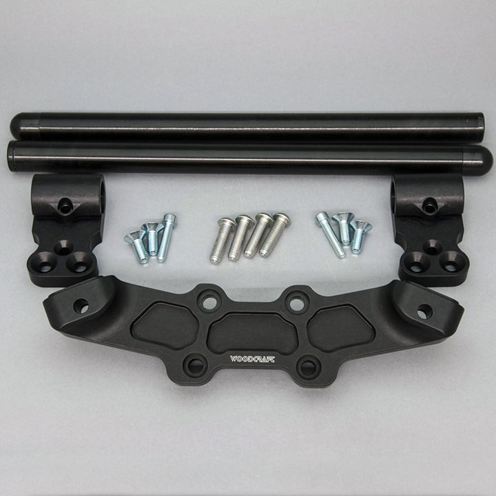 Woodcraft Clipon Adapter Plate w/ XL Black Bars Ducati Monster 696/796/1100