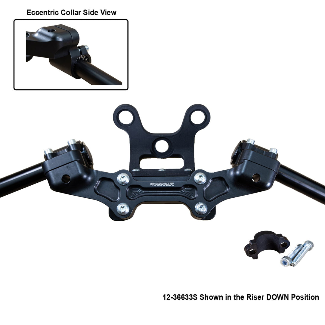 Woodcraft Ducati Monster 797/821 2018-21 Clipon Adapter Plate w/Gauge Mount 1.5 inch Standard Rise w/ BXL bars