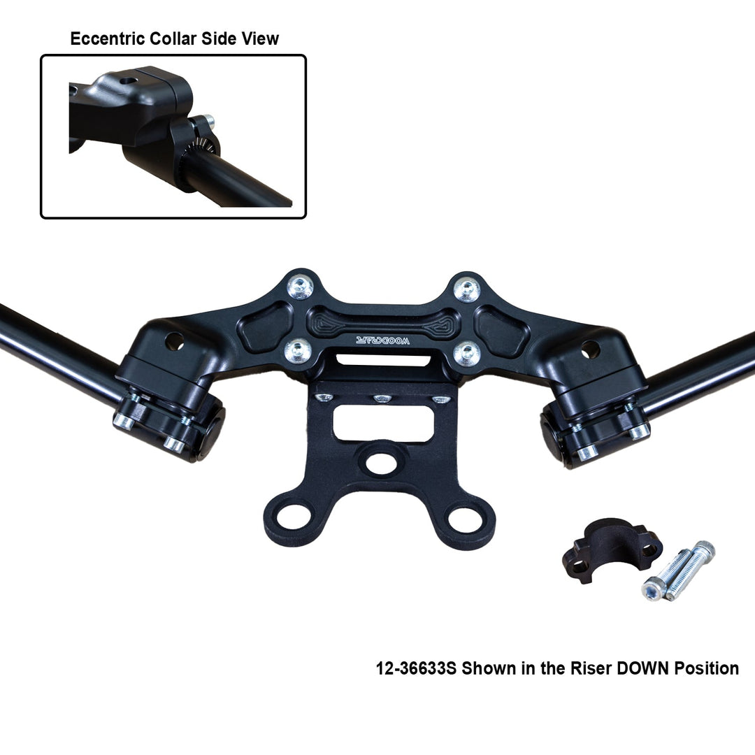 Woodcraft Ducati Monster 797/821 2018-21 Clipon Adapter Plate w/Gauge Mount 1.5 inch Standard Rise w/ BXL bars