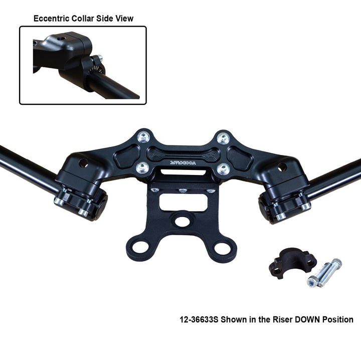 Woodcraft Ducati Monster 797/821 2018-21 Clipon Adapter Plate w/Gauge Mount 1.5 inch Standard Rise w/ BXL bars