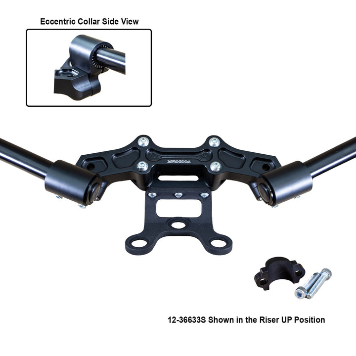Woodcraft Ducati Monster 797/821 2018-21 Clipon Adapter Plate w/Gauge Mount 1.5 inch Standard Rise w/ BXL bars