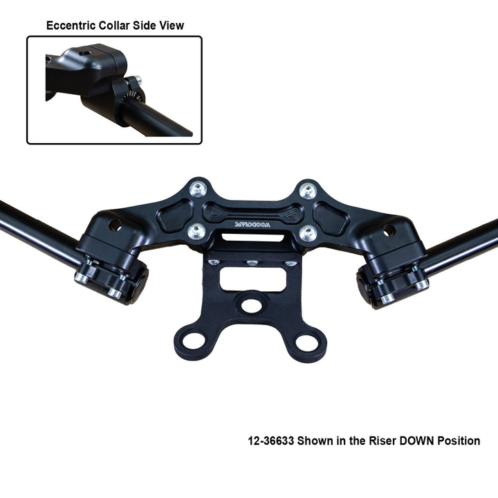 Woodcraft Ducati Monster 797/821 2018-21 Clipon Adapter Plate w/Gauge Mount 1.5 inch Standard Rise w/ BXL bars