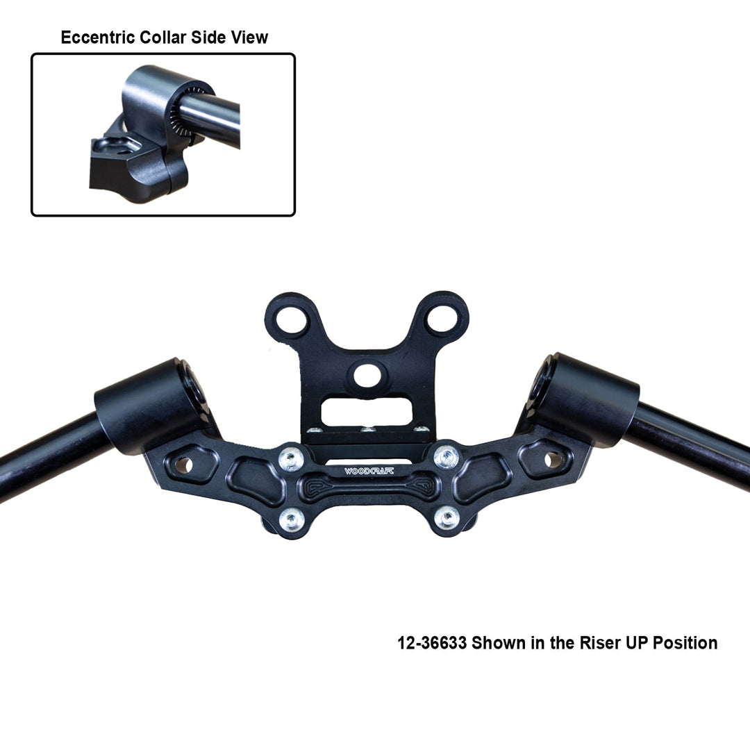 Woodcraft Ducati Monster 797/821 2018-21 Clipon Adapter Plate w/Gauge Mount 1.5 inch Standard Rise w/ BXL bars