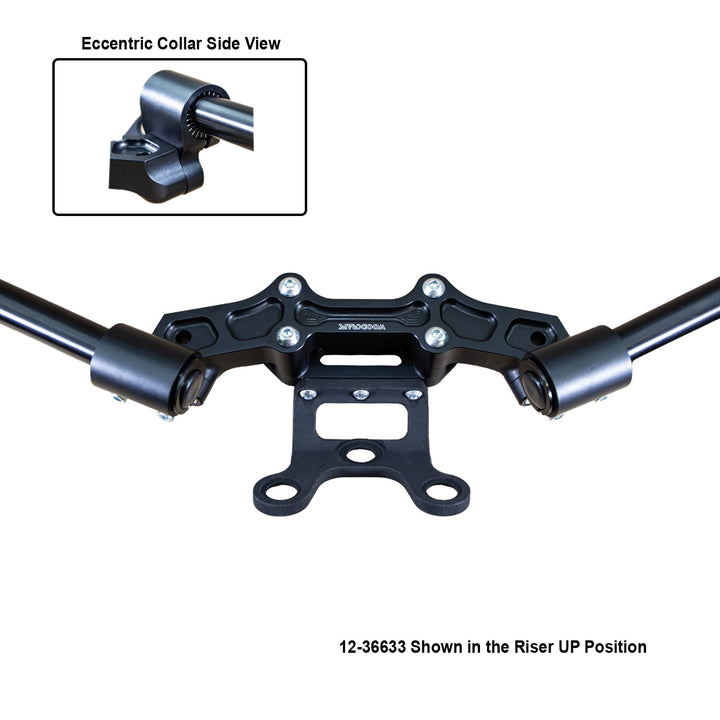 Woodcraft Ducati Monster 797/821 2018-21 Clipon Adapter Plate w/Gauge Mount 1.5 inch Standard Rise w/ BXL bars