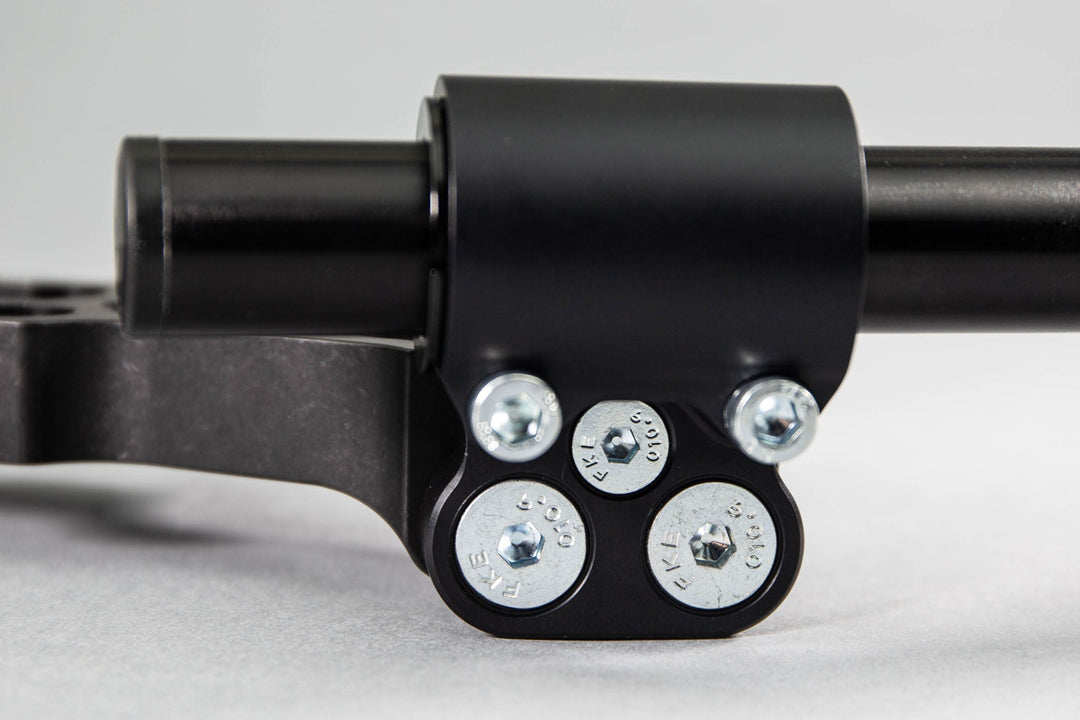 Woodcraft Adjustable Riser Clipon Adapter Plate w/ XL Black Bars Ducati Monster 696/796/1100 75mm Front Adjustable Rise