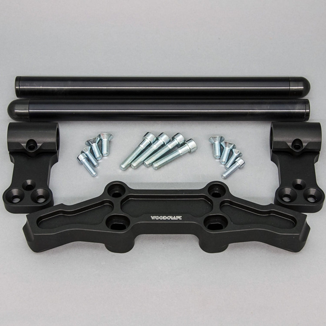 Woodcraft Clipon Adapter Plate w/ Black Bars Kawasaki NINJA 650 2006-2016, ER6N 2009-2011
