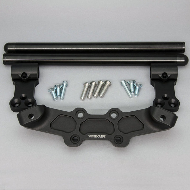 Woodcraft Clipon Adapter Plate w/ XL Black Bars Ducati Monster 696/796/1100
