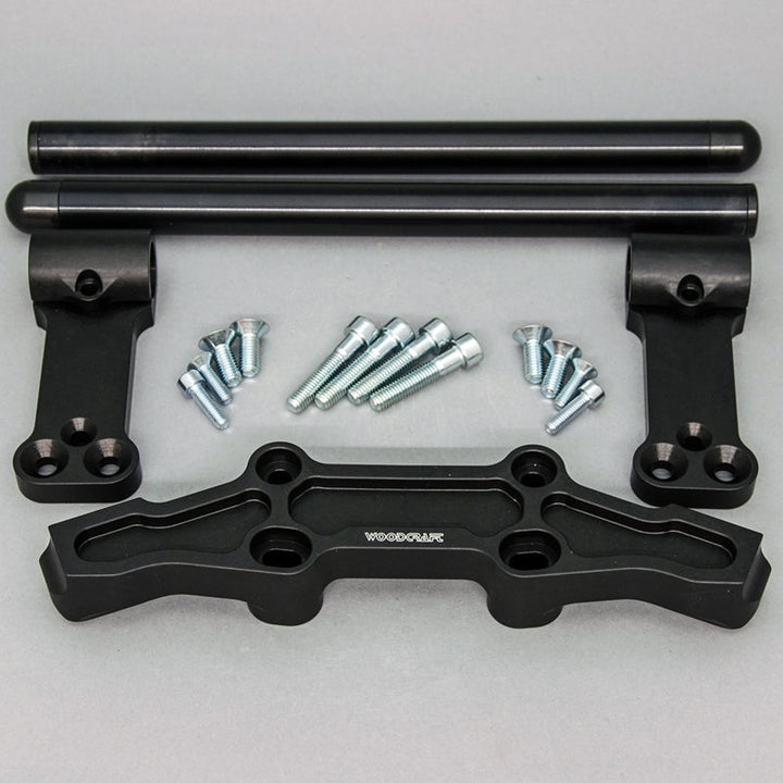 Woodcraft Clipon Adapter Plate w/ Black Bars Kawasaki NINJA 650 2006-2016, ER6N 2009-2011