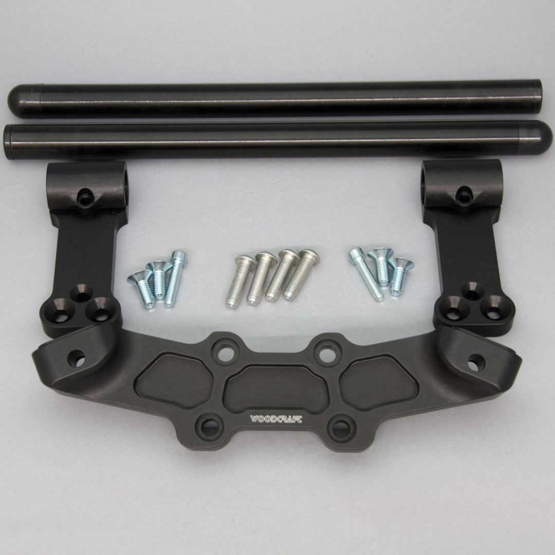 Woodcraft Clipon Adapter Plate w/ XL Black Bars Ducati Monster 696/796/1100