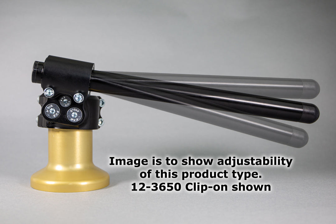 Woodcraft 75mm Rise Front Mount Adjustable Angle Clipon Risers (with special 1" bars)