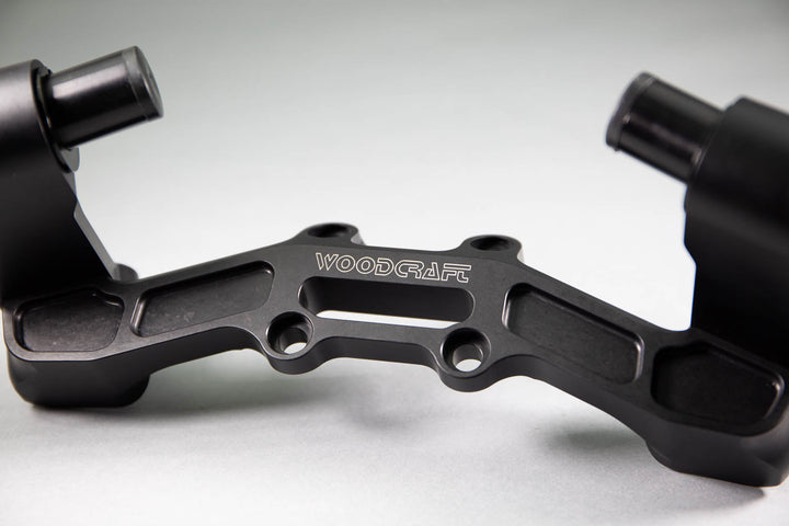 Woodcraft Adjustable Riser Clipon Adapter Plate w/ XL Black Bars Ducati Scrambler 35mm Front Adjustable Rise