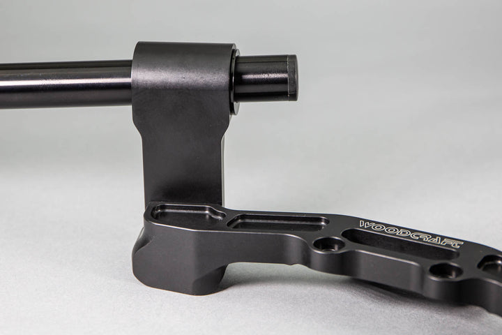 Woodcraft Adjustable Riser Clipon Adapter Plate w/ XL Black Bars Ducati Scrambler 35mm Front Adjustable Rise